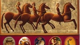 "Volevo rendere i cavalieri non riconducibili a nessuna Contrada", aveva detto l’artista Francesco De Grandi spiegando il Drappellone dell’Assunta. Ma...