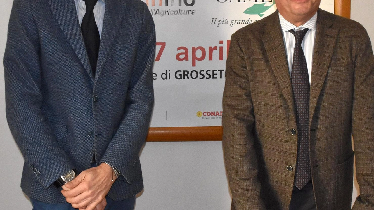 Carlo Pacini (a sinistra) e Paolo Rossi, rispettivamente direttore e presidente di GrossetoFiere Ieri hanno presentato la ’Fiera del Madonnino’ che inizierà domenica