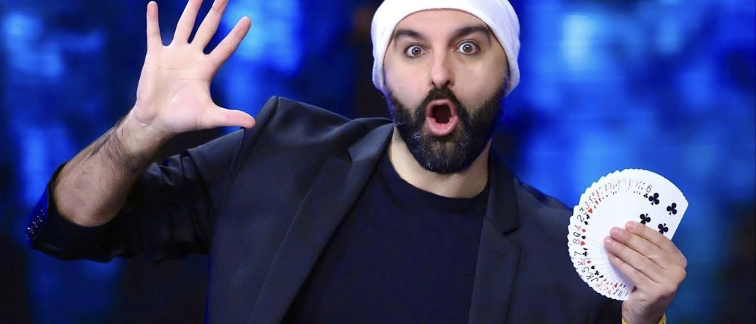 Sergio Sgrilli e Andrea Paris sul palco dell’"Aquila d’Oro - Città di Arezzo"