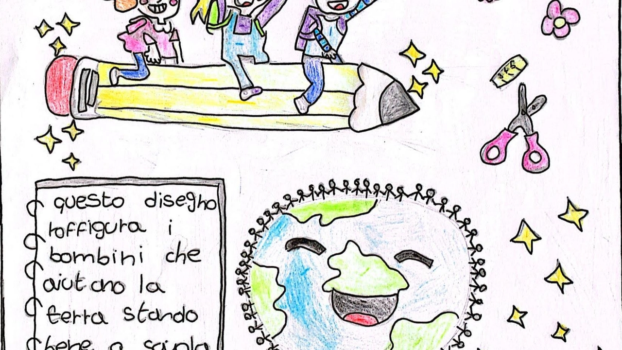 Il disegno realizzato dagli studenti della I B