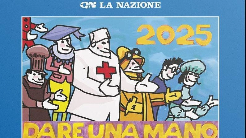 La copertina del calendario del volontariato in regalo domani con La Nazione La copertina del calendario del volontariato in regalo domani con La Nazione