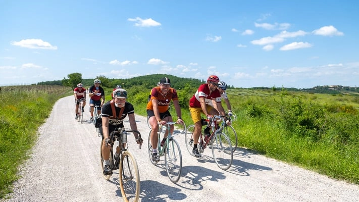 Un momento della Eroica Montalcino (Foto Penni Martelli) Un momento della Eroica Montalcino (Foto Penni Martelli)