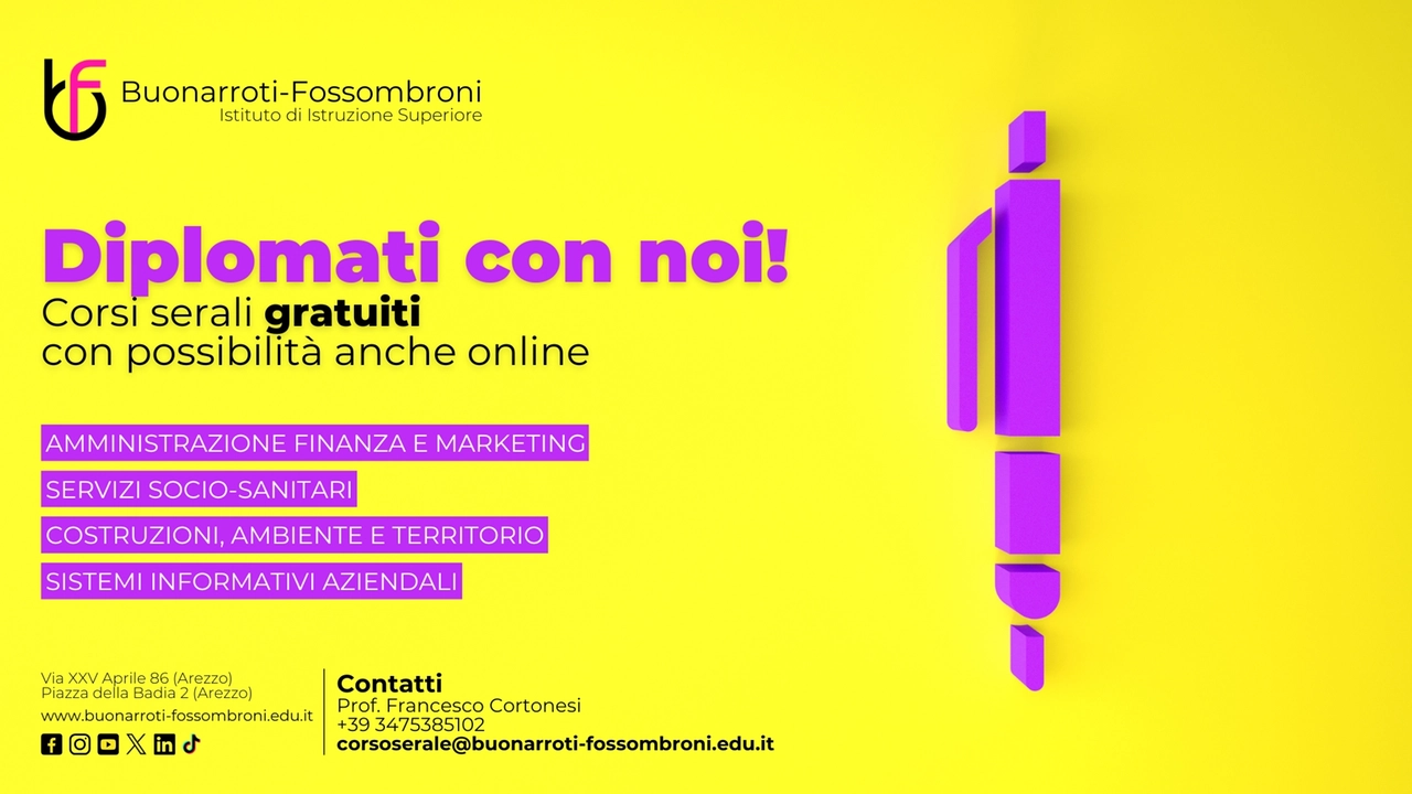 Buonarroti-Fossombroni: al via i corsi serali gratuiti Buonarroti-Fossombroni: al via i corsi serali gratuiti