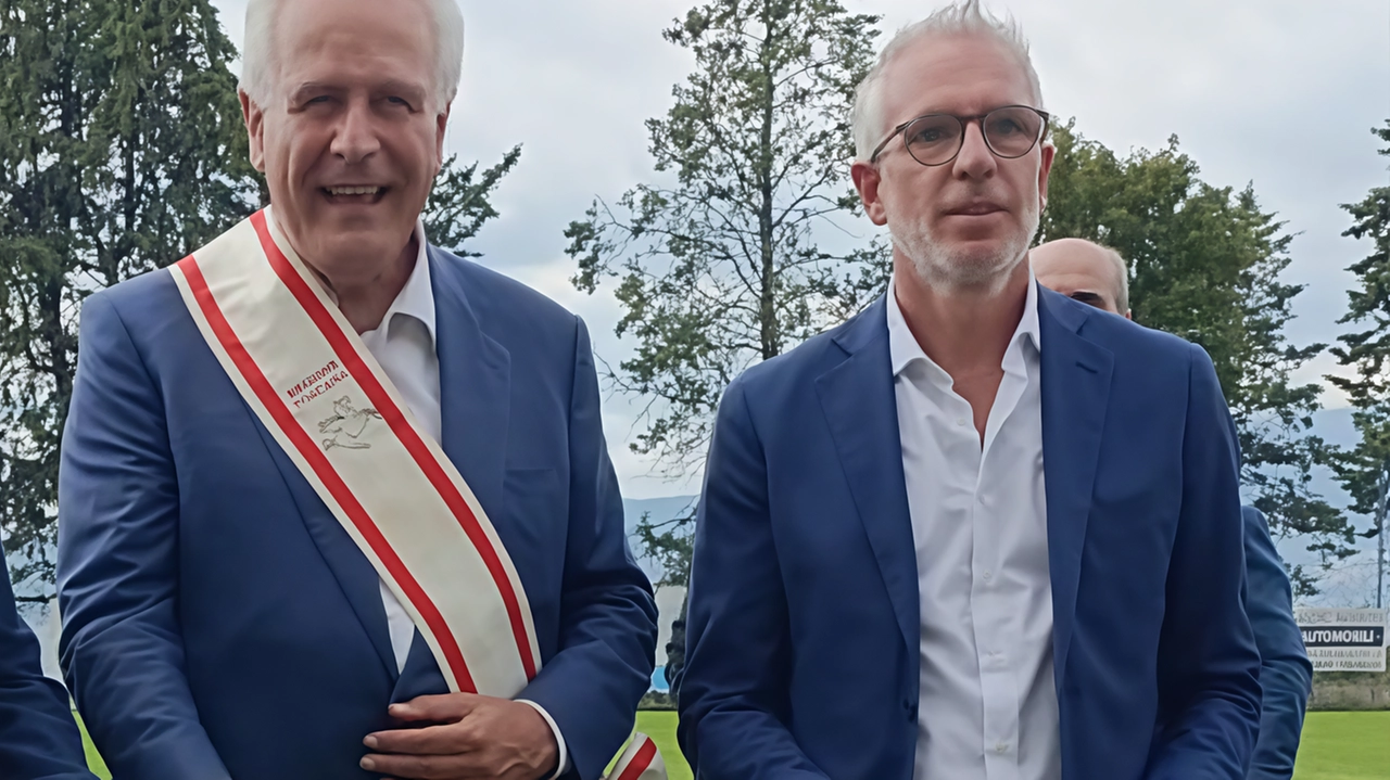 Eugenio Giani e Stefano Scaramelli insieme durante un’inaugurazione