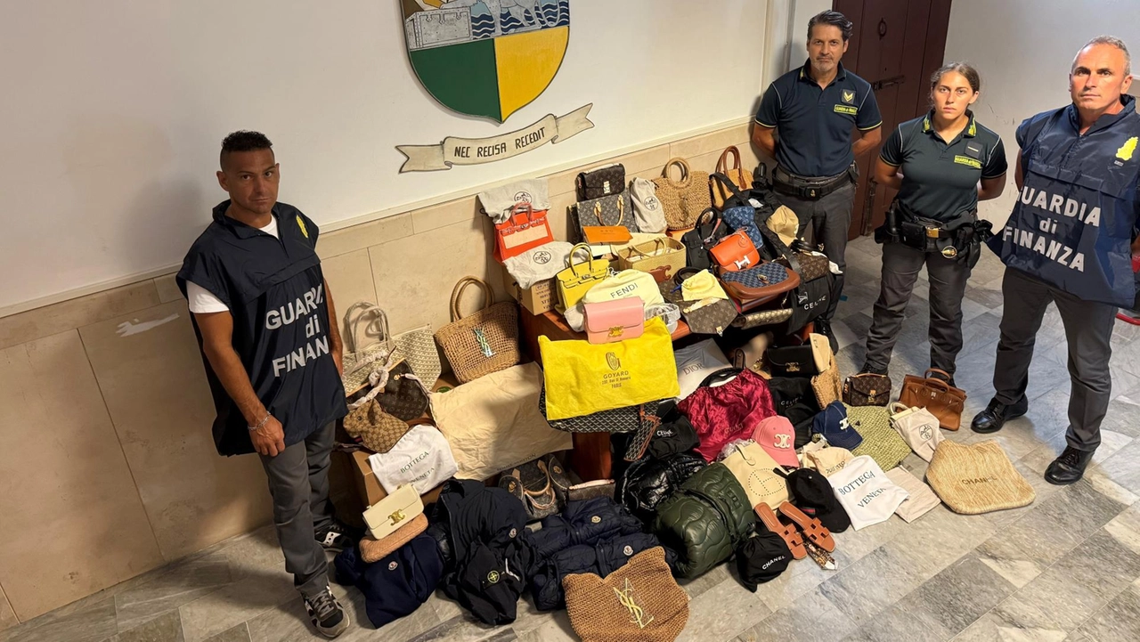 Parte del materiale sequestrato dagli uomini della guardia di finanza di Viareggio