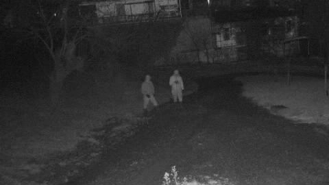 Una delle immagini riprese delle telecamere di sicurezza della villa in via dei Veterani Una delle immagini riprese delle telecamere di sicurezza della villa in via dei Veterani