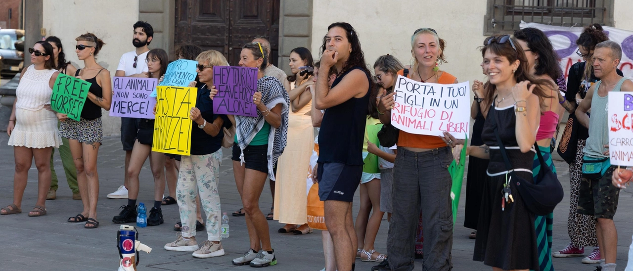 Stop carrozze, animalisti in piazza. Ma i vetturini cambiano tragitto