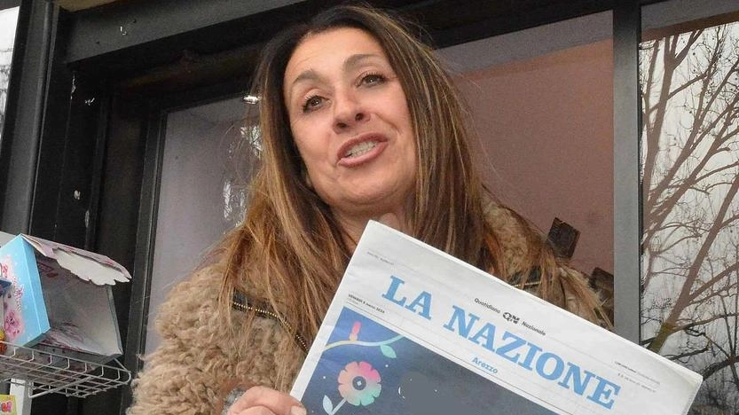 Corinna del Noce rapinata ieri alla sua edicola Corinna del Noce rapinata ieri alla sua edicola