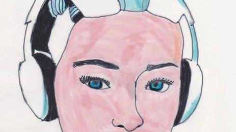 Il volto di una donna disegnato