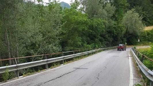 Una foto che ritrae la strada 445 dove verranno effettuati i lavori Una foto che ritrae la strada 445 dove verranno effettuati i lavori