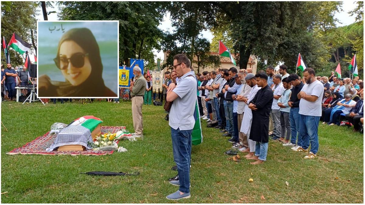 funerale di marah 500 persone riunite per l8217ultimo saluto alla giovane palestinese morta a pisa