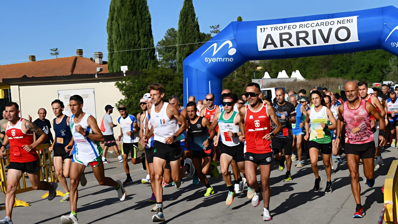 Un momento della gara da Gambassi Terme a Casenuove