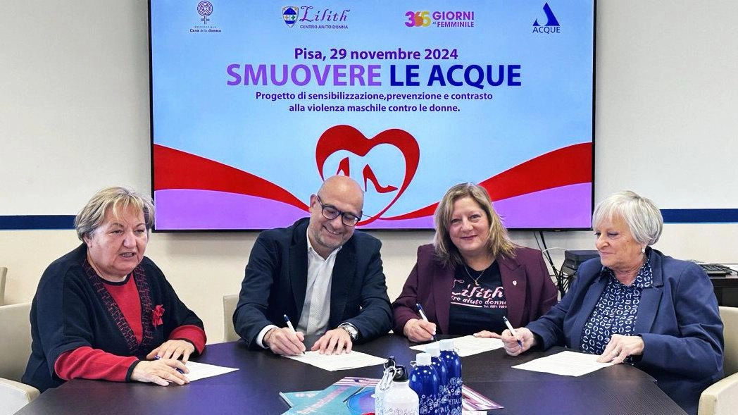 La firma del procollo d’intesa fra Acque e tre centri anti-violenza La firma del procollo d’intesa fra Acque e tre centri anti-violenza