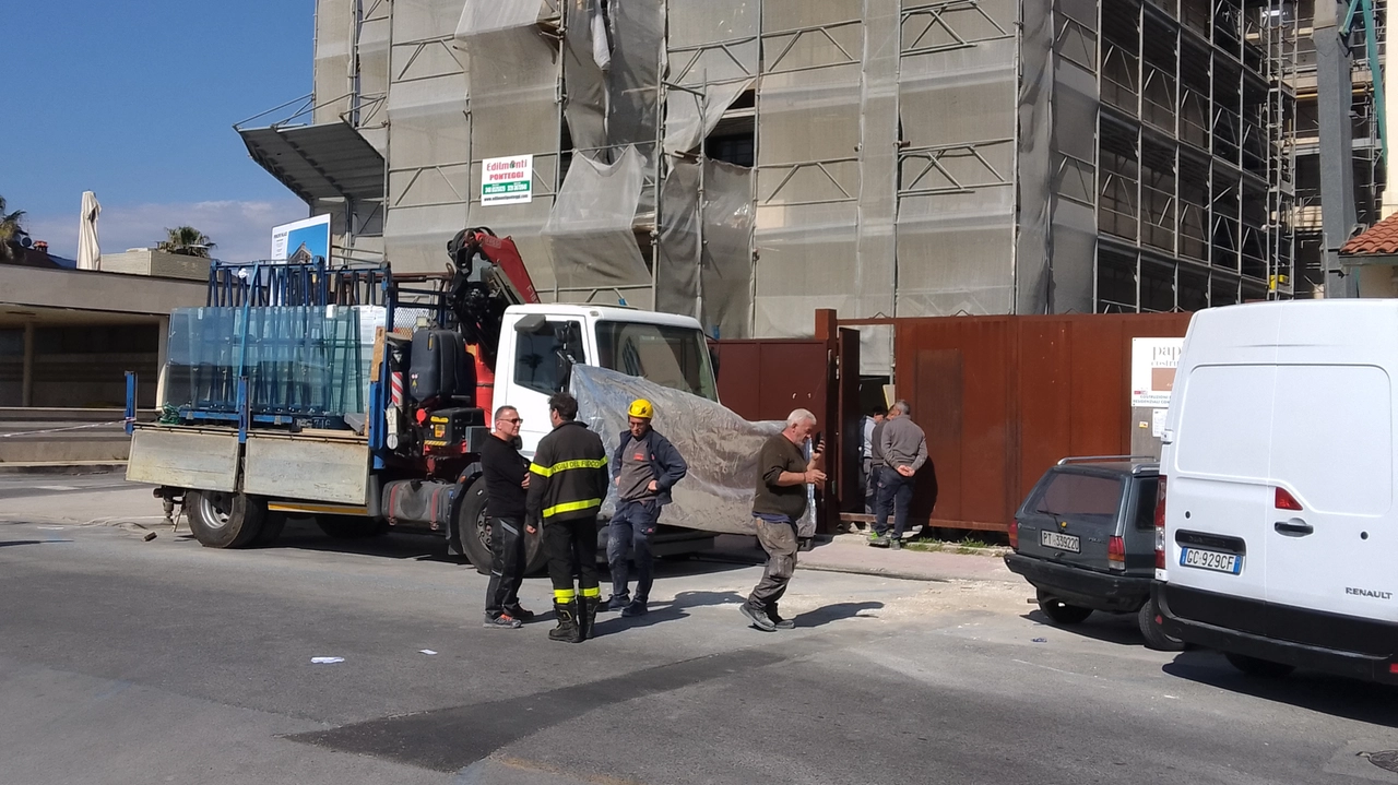 Il luogo dove è avvenuto l'incidente mortale sul lavoro (Foto Umicini)