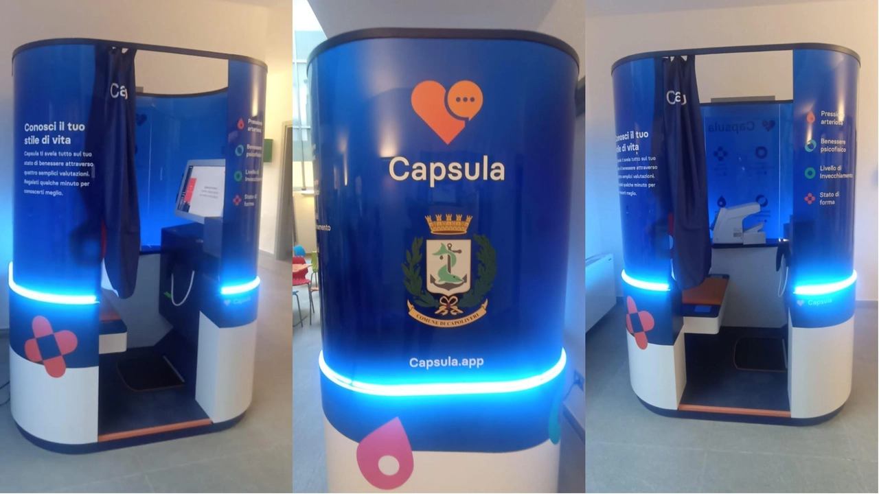 La capsula sanitaria è stata installata nella sede del Comune a Capoliveri