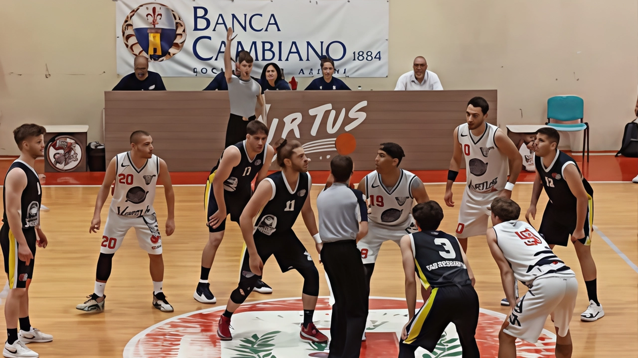 La palla a due di gara-2 tra Virtus Certaldo e Galli Basket, vinta dagli ospiti La palla a due di gara-2 tra Virtus Certaldo e Galli Basket, vinta dagli ospiti