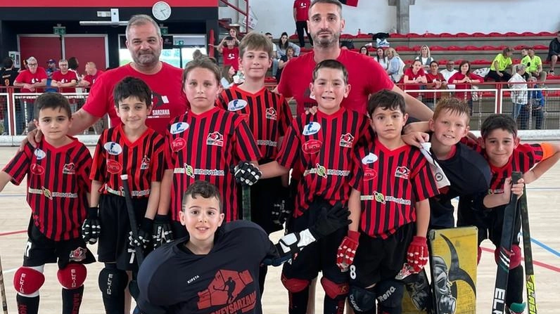 La formazione under 11 dell’ Hockey Sarzana vincitrice della Coppa Fisr-Skate Italia