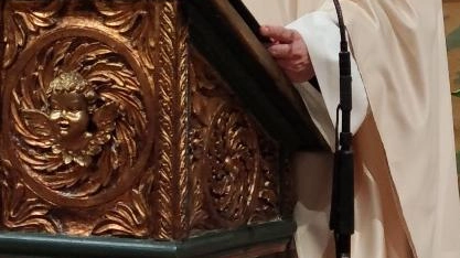 L’incontro con monsignor Luciano Paolucci Bedini si è tenuto in Collegiata L’incontro con monsignor Luciano Paolucci Bedini si è tenuto in Collegiata