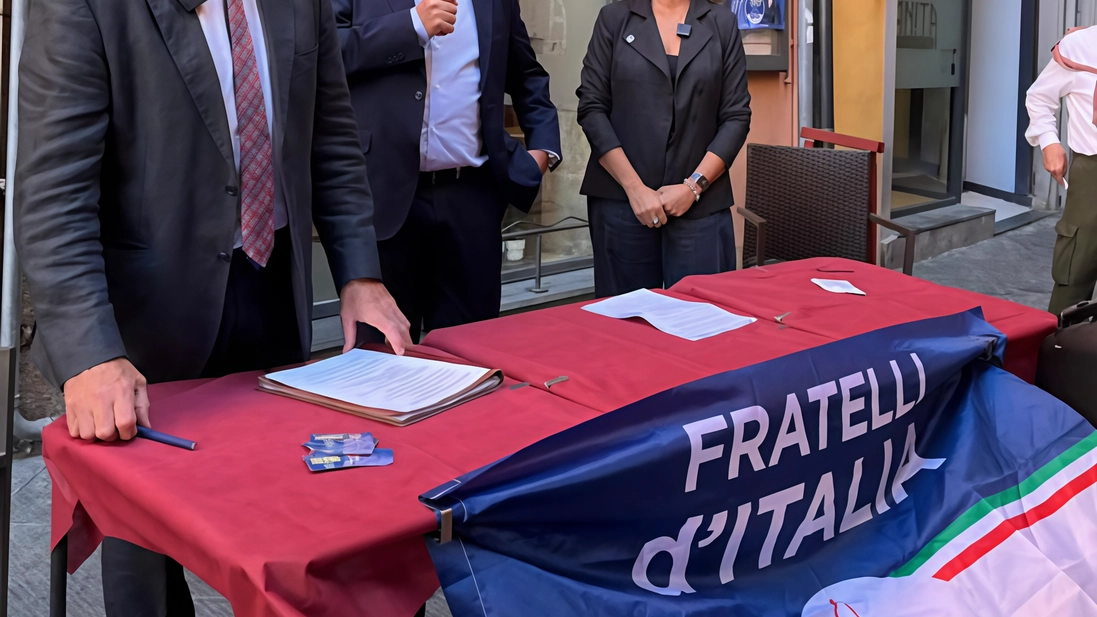 Maurizio Nerini, Raffaele Latrofa ed Elena Del Rosso di Fratelli d’Italia Maurizio Nerini, Raffaele Latrofa ed Elena Del Rosso di Fratelli d’Italia