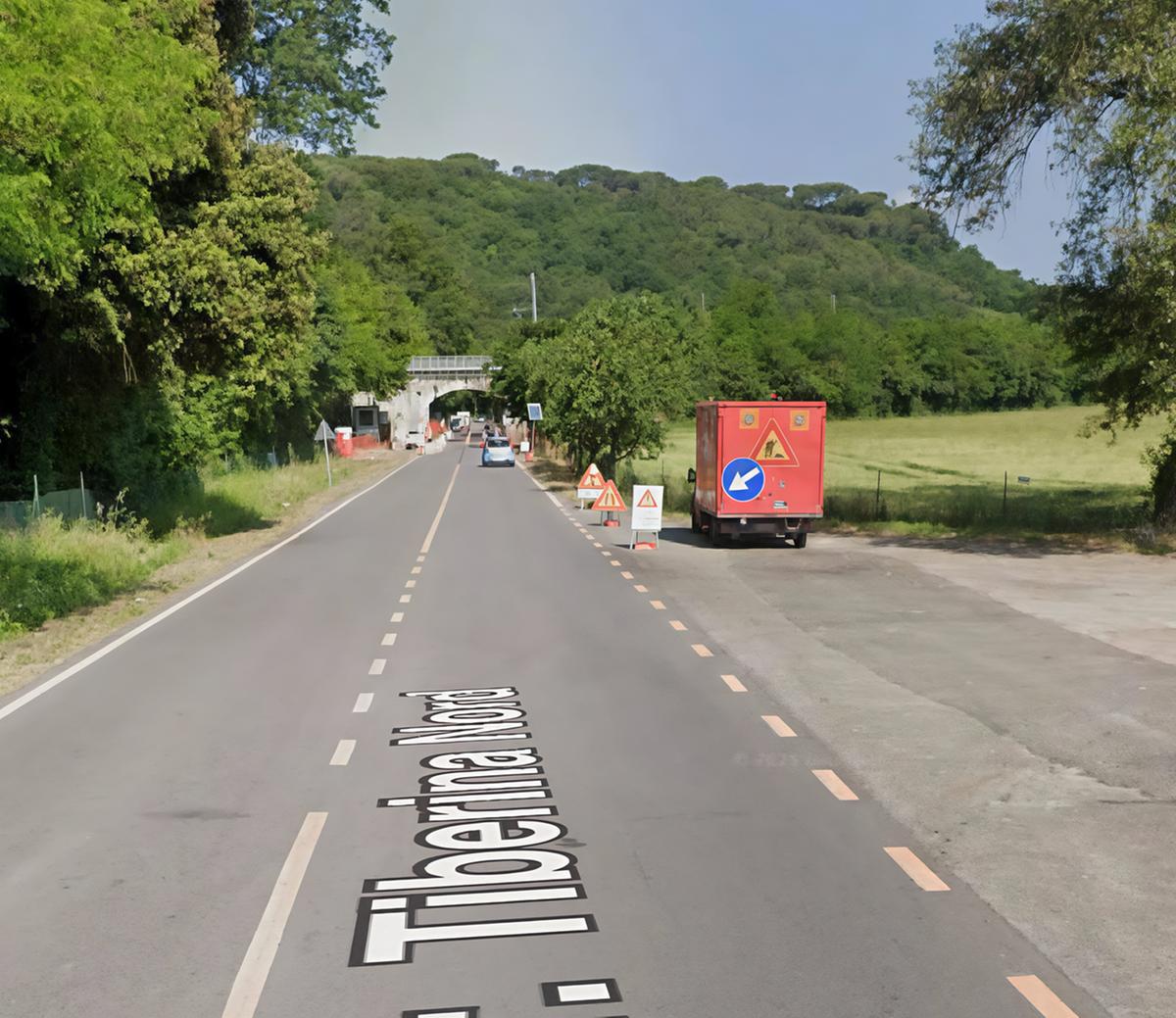 Via Tiberina Nord riapre . Interventi finiti in anticipo Via Tiberina Nord riapre . Interventi finiti in anticipo