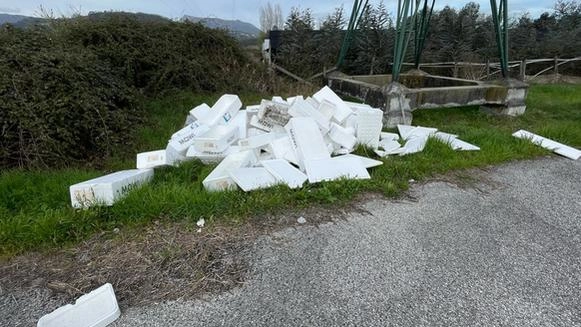 La discarica abusiva rinvenuta in località Sassaia grazie al lavoro di Ersu, Municipale e Ufficio Ambiente