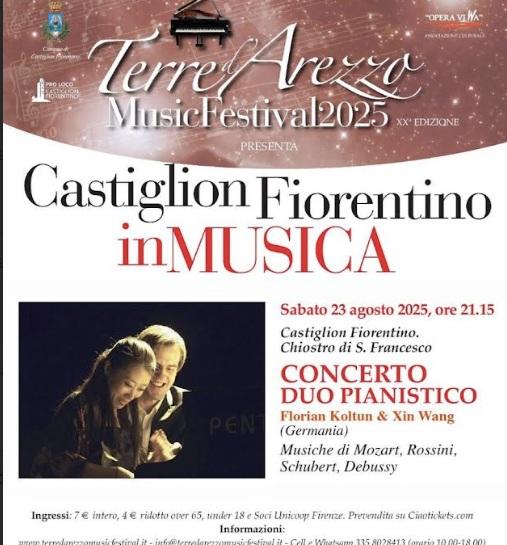 castiglion fiorentino in musica il duo pianistico koltun amp wang al chiostro di san francesco