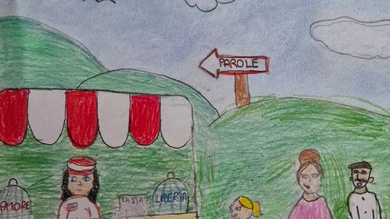 Disegno realizzato dagli alunni della 4 A, ispirato alla lettura del libro di Rim Disegno realizzato dagli alunni della 4 A, ispirato alla lettura del libro di Rim
