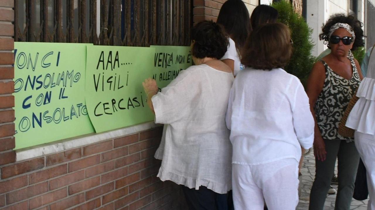 La protesta dei cittadini di Avenza per la sicurezza (foto Delia) La protesta dei cittadini di Avenza per la sicurezza (foto Delia)