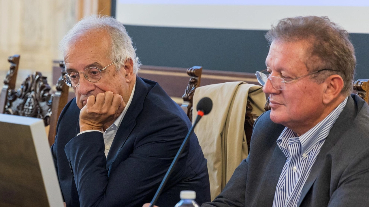 Walter Veltroni e Franco Di Bella ieri all’università di Pisa Walter Veltroni e Franco Di Bella ieri all’università di Pisa
