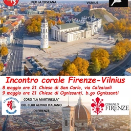 Firenze e Vilnius si incontrano in musica: doppio appuntamento corale l'8 e 9 maggio