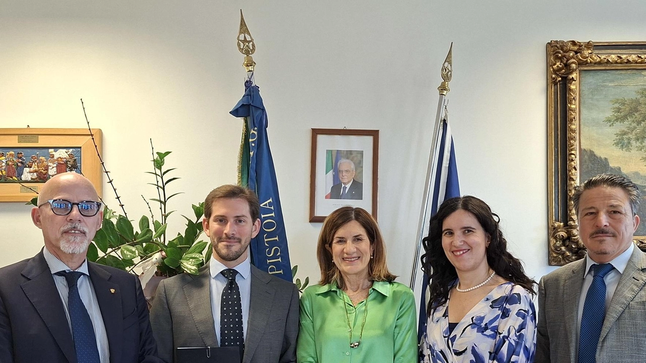 Da sinistra, il questore Dal Piaz, Morandini, il prefetto Messina, Cipriani e Caiati Da sinistra, il questore Dal Piaz, Morandini, il prefetto Messina, Cipriani e Caiati