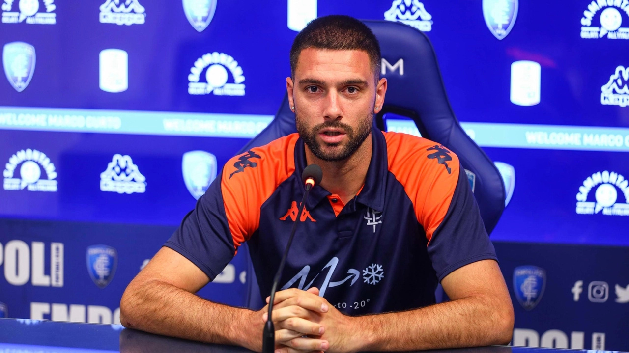 Marco Curto durante la presentazione di ieri in sala stampa (Foto Gasperini/Fotocronache Germogli)
