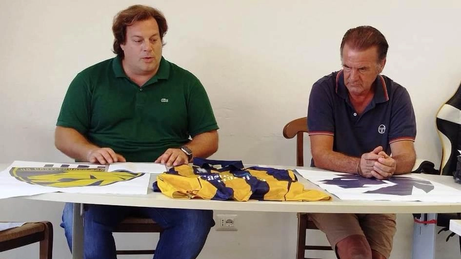 Da sinistra: Tamagnini e Vichi alla presentazione del nuovo logo Da sinistra: Tamagnini e Vichi alla presentazione del nuovo logo