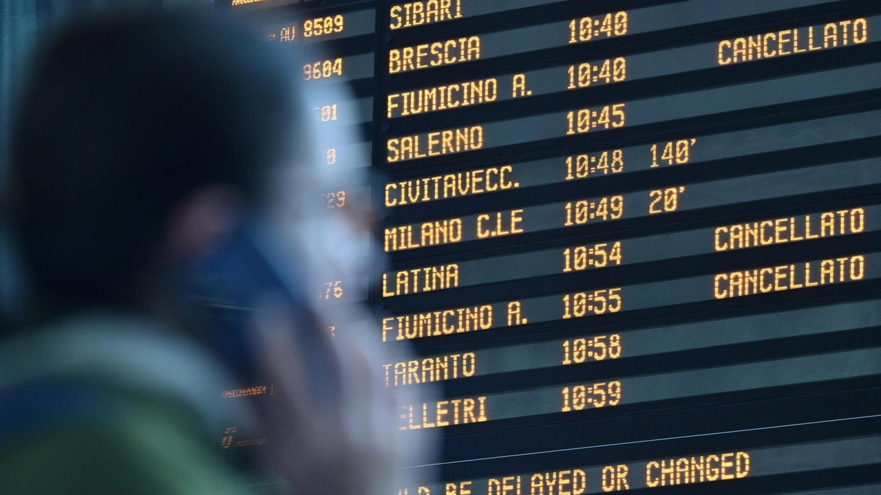 Disagi alla stazione per lo sciopero dei treni (Foto repertorio Ansa) Disagi alla stazione per lo sciopero dei treni (Foto repertorio Ansa)