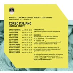 Un nuovo corso gratuito alla Biblioteca comunale di Sansepolcro: "Italiano Lingua e Salute" per favorire l'integrazione