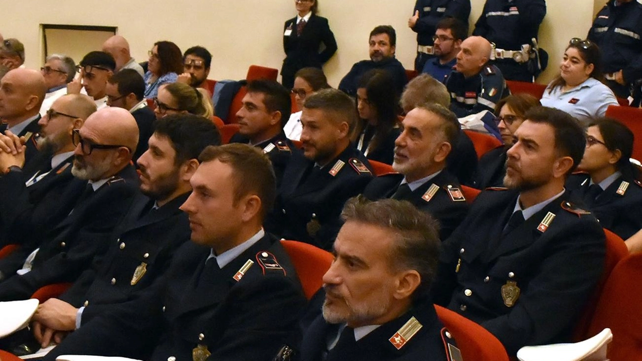 Un momento del convegno sulla Polizia locale organizzato agli Industri Un momento del convegno sulla Polizia locale organizzato agli Industri