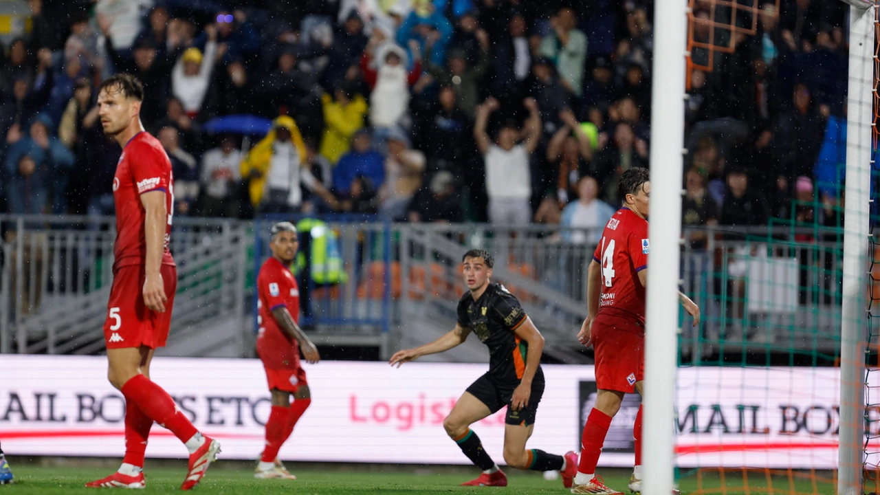 Oristanio esulta per il 2-0, delusione viola Oristanio esulta per il 2-0, delusione viola