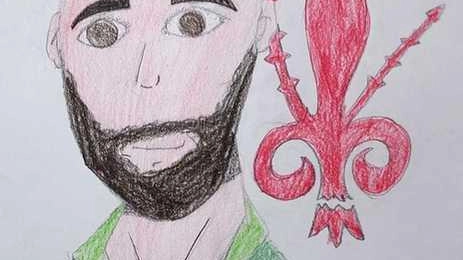 Il ritratto di Niccolò Petrella realizzato dalla 2^ A