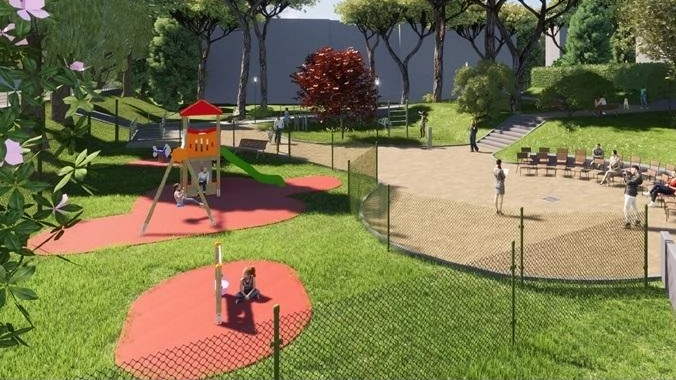 rendering mostra come sarà sistemata l’area verde rendering mostra come sarà sistemata l’area verde