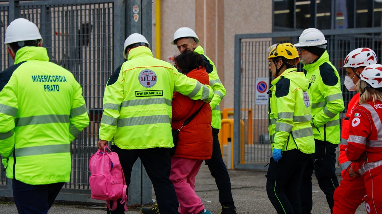 Gli interventi di soccorso alla popolazione nelle vie circostanti. immediatamente dopo l’esplosione del 9 dicembre 2024