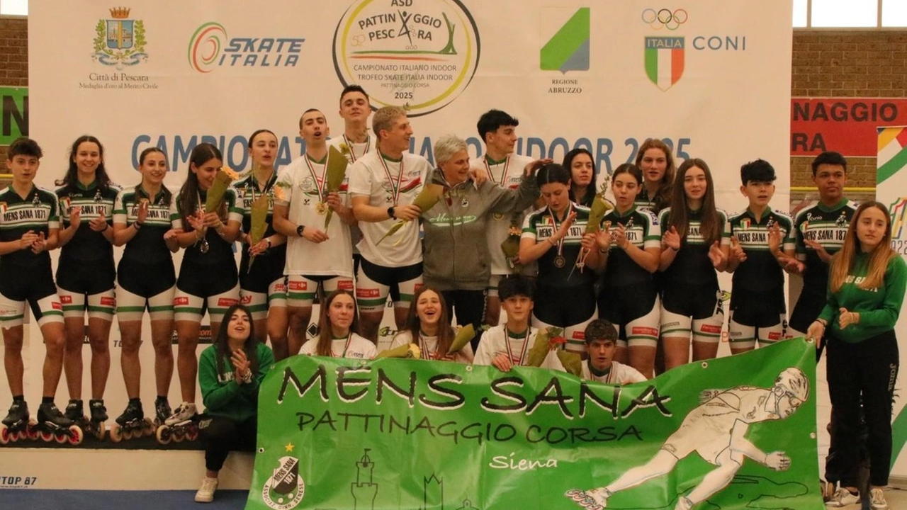Un fine settimana d’oro per la Mens Sana Pattinaggio Corsa che, a Pescara, conquista il titolo dei Campionati Italiani Indoor.... Un fine settimana d’oro per la Mens Sana Pattinaggio Corsa che, a Pescara, conquista il titolo dei Campionati Italiani Indoor....