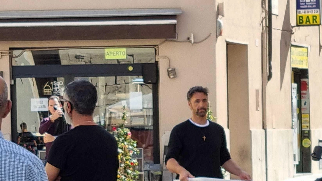 Raul Bova sul set durante le riprese della passata stagione
