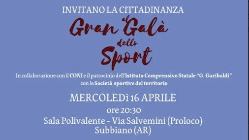 La locandina del "Gran galà dello sport"