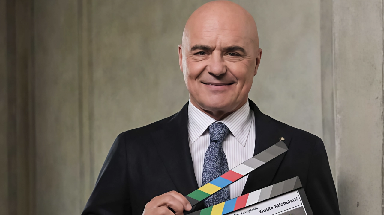 Luca Zingaretti protagonista della fiction «Il capo perfetto». Sopra, Alessia Giuliani