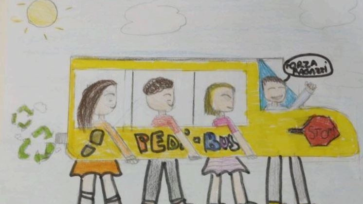 Il pedibus dei bambini di Vecchiano Il pedibus dei bambini di Vecchiano