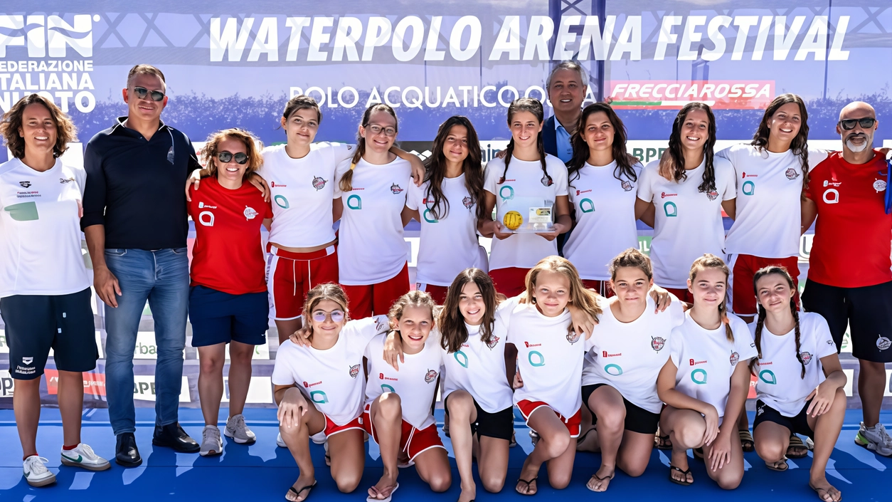 Pallanuoto giovanile femminile - Al Warterpolo Arena Festival. Rari, under 14 in ritmo. Quinto posto favoloso