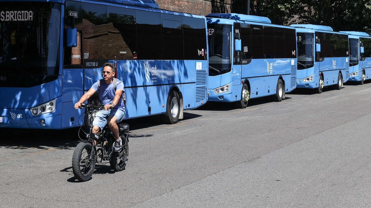 Alcuni autobus del servizio di trasporto pubblico gestito da Autolinee Toscane Alcuni autobus del servizio di trasporto pubblico gestito da Autolinee Toscane