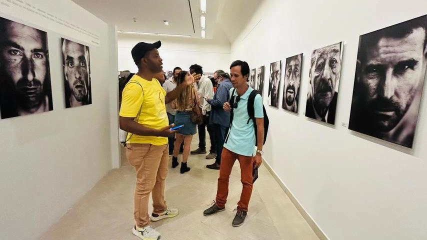 Un’immagine della mostra che è stata inaugurata venerdì pomeriggio a L’Avana