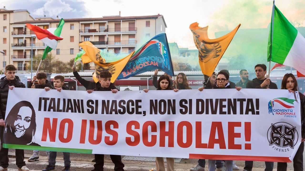 La protesta della destra giovanile