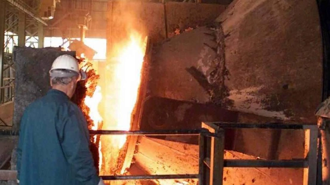 L’interno dello stabilimento Arvedi Ast